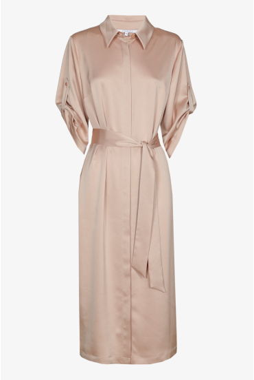 Robe chemise en satin