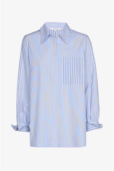 Dual-stripe hemdblouse