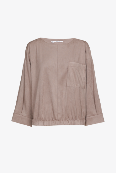 Sweater in suèdelook