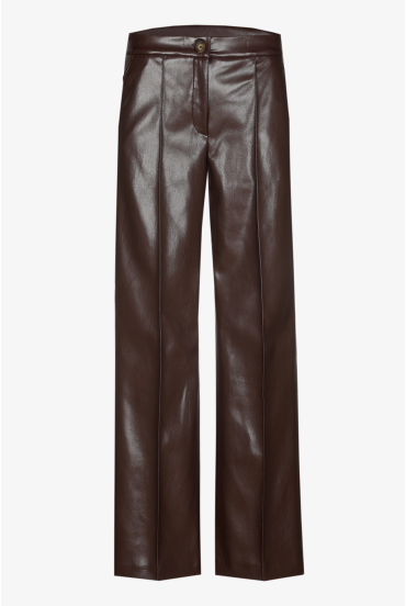 Faux leather trousers