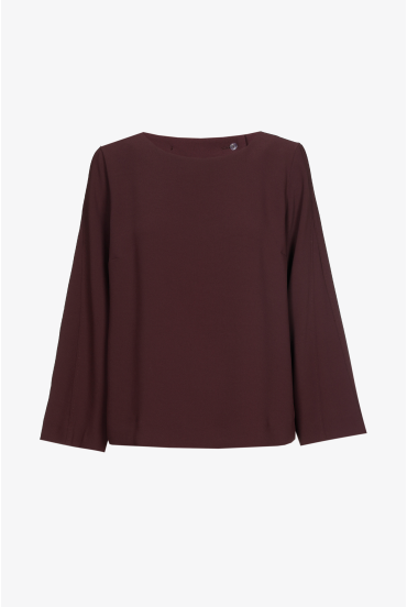 Blouse van crêpestof