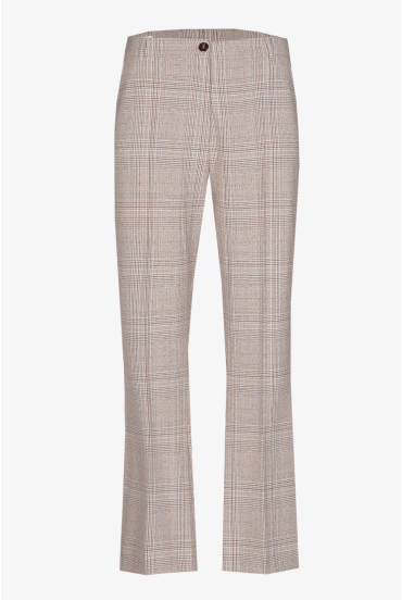 Checked trousers with narrow legs