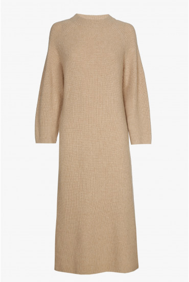 Beige knitted dress