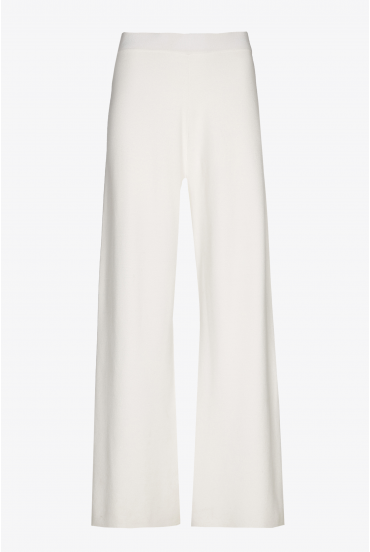 Wide white trousers