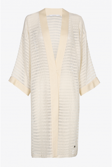 Kimono blanc en coton