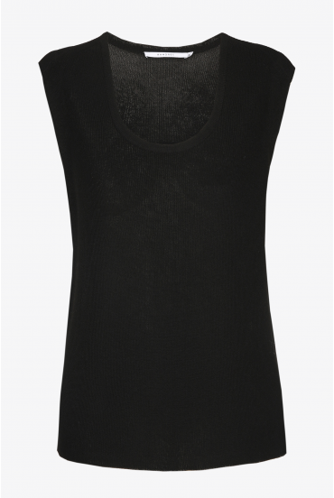 Black viscose top