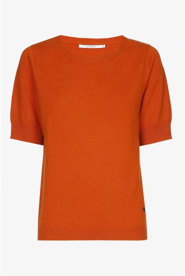 Cashmere jumper with short sleeves
