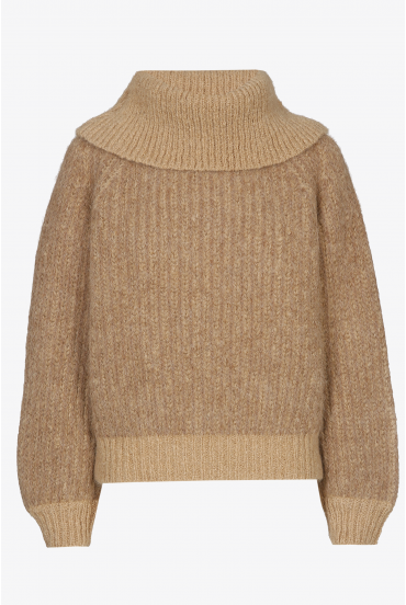 Wool blend collared jumper