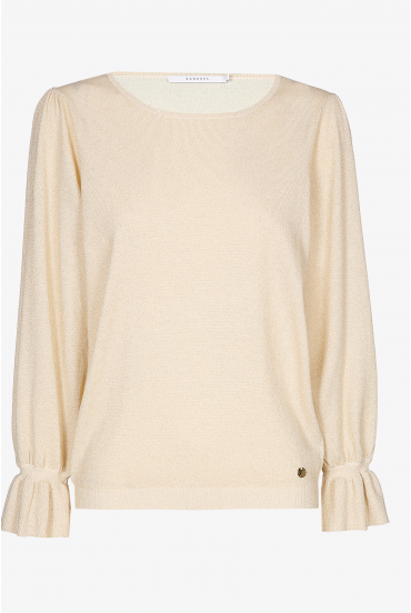 Jumper with flounce sleeves