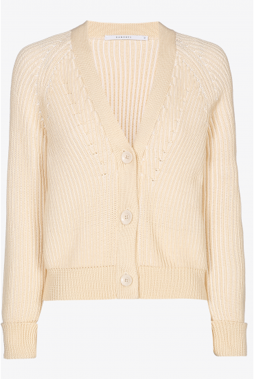 Long-sleeved cotton gilet