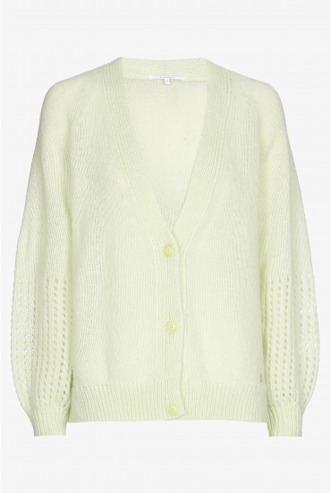 Long gilet with buttons