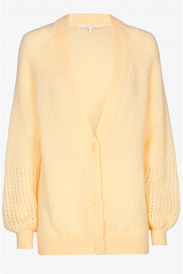Long gilet with buttons