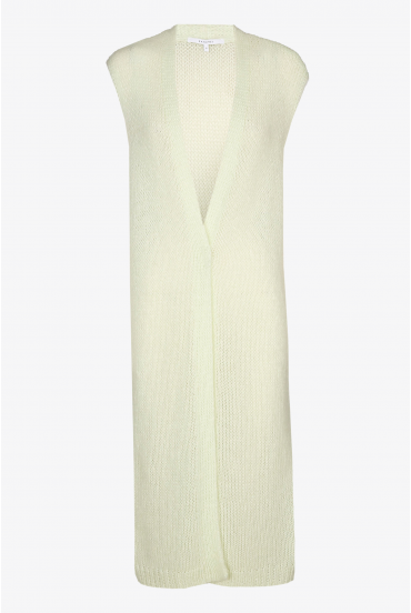 Lang mouwloze vest