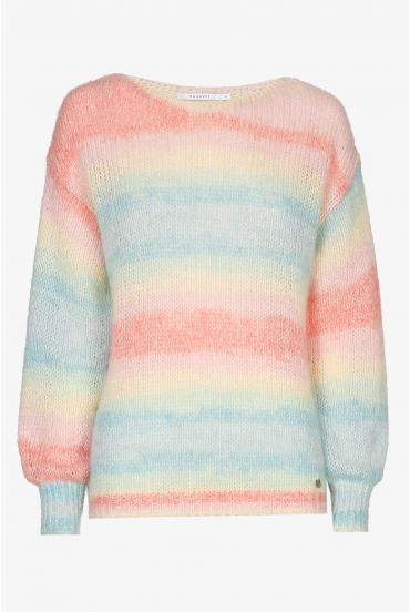 Wool blend jumper with round neck