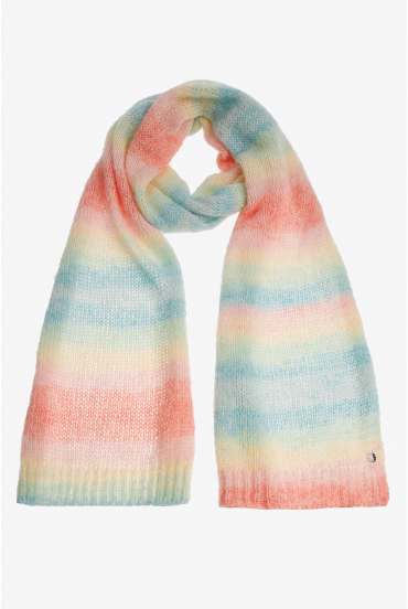 Colourful wool blend scarf