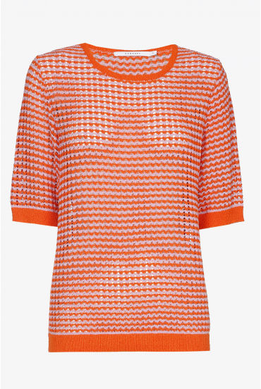 Ajour jumper in terrycloth