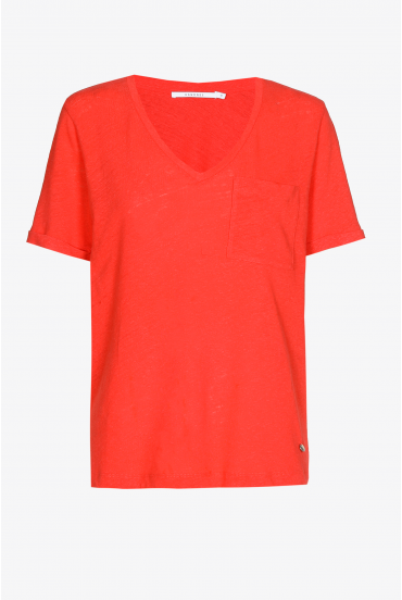 T-shirt basique à encolure en V