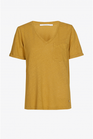 T-shirt basique à encolure en V