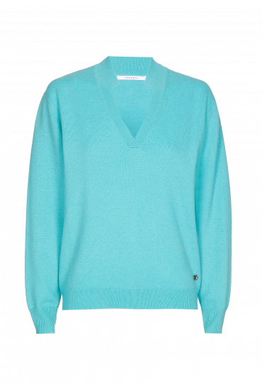 Cashmere pullover with V-neck