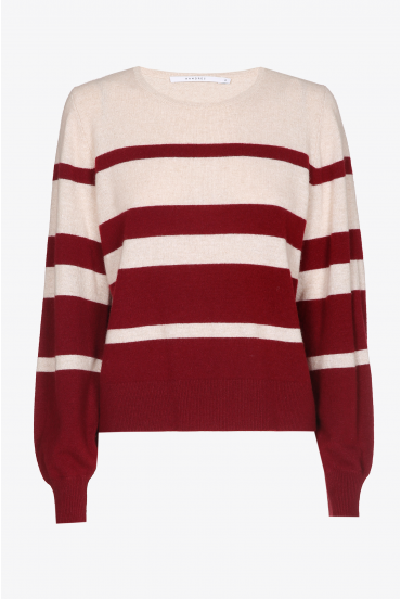 Striped pullover in a cashmere blend