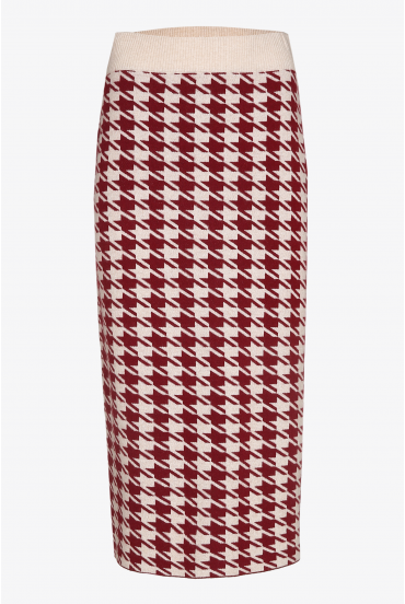 Skirt with houndstooth print