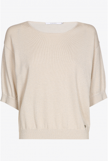 Pull à manches courtes agrémenté de lurex