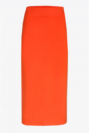 Jupe crayon en mélange de cachemire