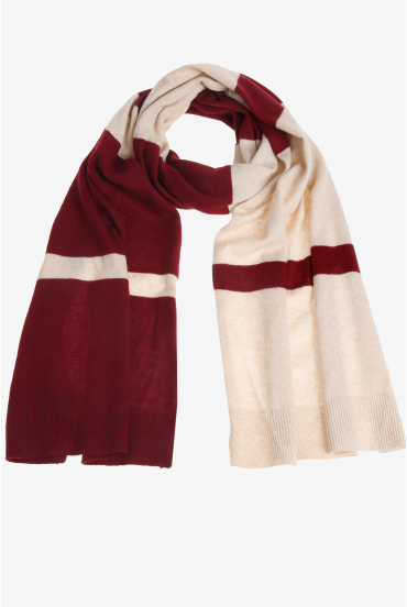 Cashmere scarf with stripes