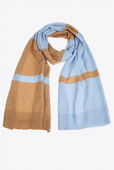 Cashmere scarf with stripes