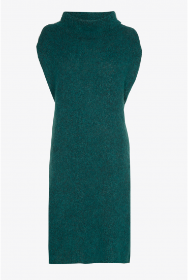 Ärmelloses Kleid mit Alpaka-Anteil