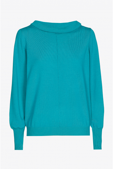 Pullover aus Merinowolle mit U-Boot-Ausschnitt
