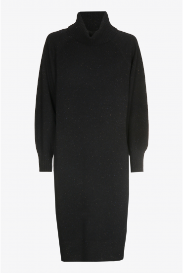 Robe en laine avec motif moucheté