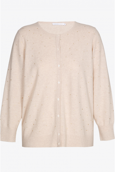 Gilet en laine à pois