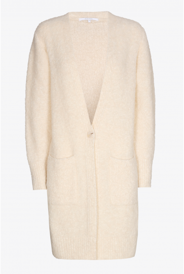 Gilet long en bouclé