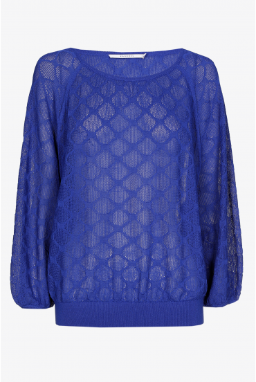 Airy pullover with openwork embroidery