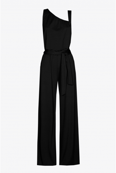 Jumpsuit in Glanzoptik 