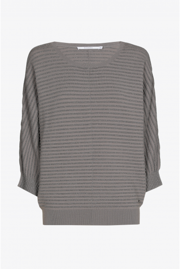 Trui in lurex met ronde hals