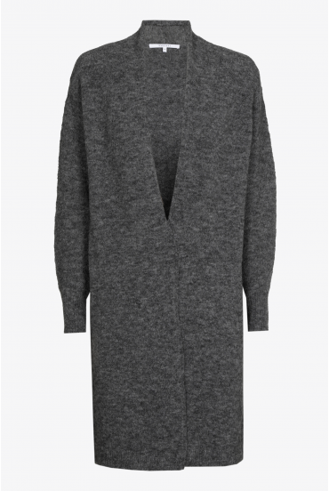 Long cardigan with alpaca wool