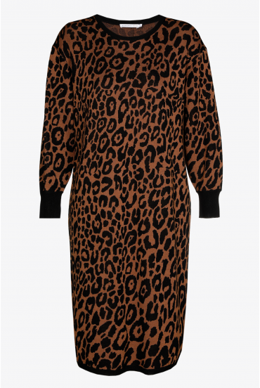 Lange jurk met luipaardprint Xandres
