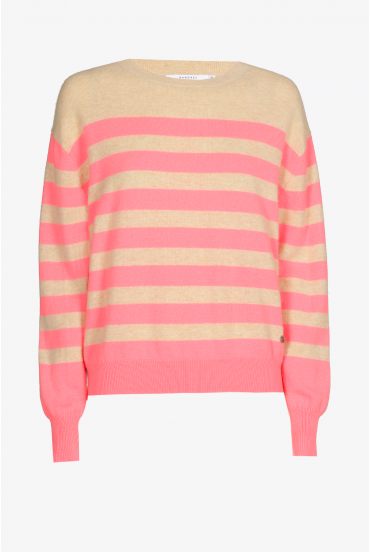 Pull rayé en cachemire