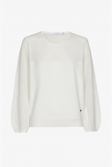 Soft jumper with openwork details