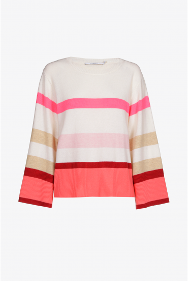 Gestreepte pull van zomerse wolmix