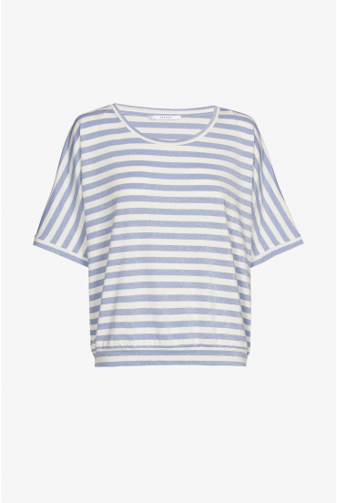 T-shirt rayé en lurex