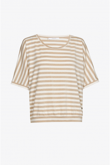 Gestreept T-shirt met lurex