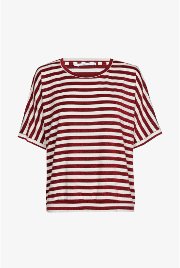 T-shirt with lurex stripes
