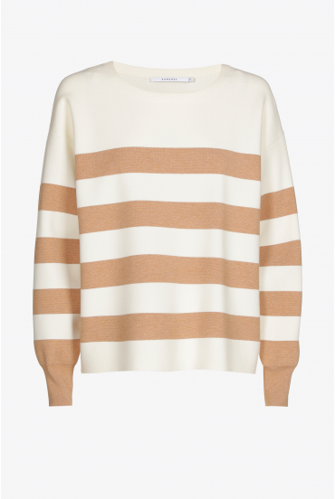 Pull rayé en tissu milano