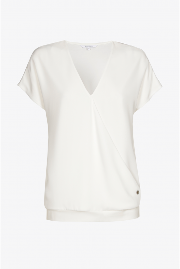 T-shirt met cache-coeur look