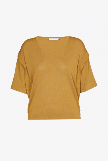 Layered jumper with short sleeves
