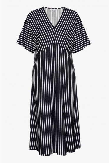 Robe rayée en jersey