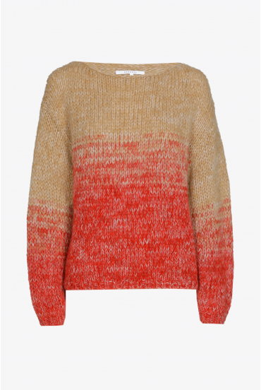 Pull dégradé en laine d'alpaga